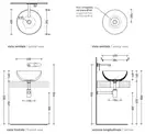 Умивальник на стільницю Flaminia APP d40 xh 16 cm, без переливу, Cenere matt (AP40A) (AP40ACEN)