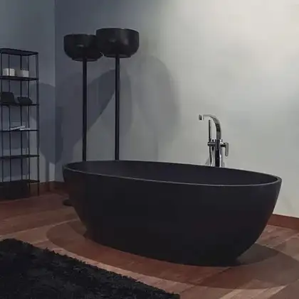 Ванна зі штучного каменю Flaminia APP 176x91 h52,5cm, Carbone matt (AP176V) (AP176VCAR)