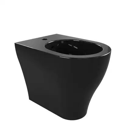 Біде для підлоги Flaminia APP 52x36 h43cm, безободкове, Чорний глянсовий (AP217) (AP217NER)