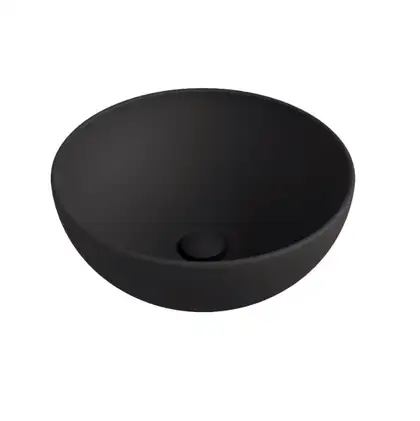 Умивальник на стільницю Flaminia APP d40 xh 16 cm, без переливу, Carbone matt (AP40A) (AP40ACAR)