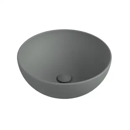 Умивальник на стільницю Flaminia APP d40 xh 16 cm, без переливу, Cenere matt (AP40A) (AP40ACEN)