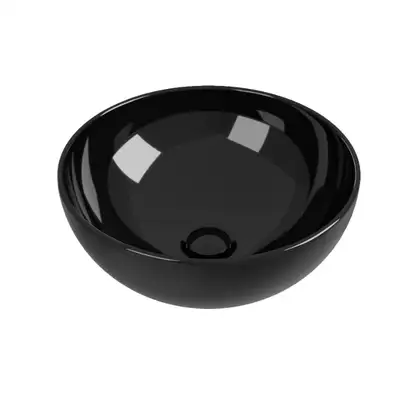 Умивальник на стільницю Flaminia APP d40 xh 16 cm, без переливу, black glossy (AP40A) (AP40ANER)