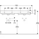 Умивальник підвісний Geberit iCon, подвійний, 120x48.5, білий (124120000)