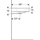 Умивальник підвісний Geberit iCon, подвійний, 120x48.5, білий (124120000)