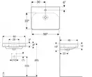 Geberit Smyle Square Раковина подвесная, белая (500.229.01.1)