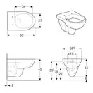 Geberit Selnova Унітаз підвісний Rimless, білий (500.265.01.1) (500.265.01.1_500.335.01.1)