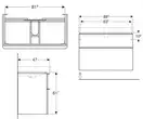 Тумба под раковину Geberit Smyle Square 88,4 см, белый глянцевый (500.354.00.1)