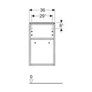 Шкафчик без дверей 36 х 29,9 х h60 см Geberit Smyle Square (500.358.JK.1)
