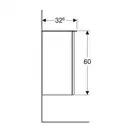 Шкафчик с одной дверцей, петли справа 36 х 32,6 х h60 см Geberit Smyle Square (500.359.JK.1)