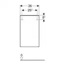 Шкафчик с одной дверцей, петли справа 36 х 32,6 х h60 см Geberit Smyle Square (500.359.JR.1)