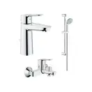 Grohe Комплект смесителей BauEdge 3 в 1 для ванной (123367M)