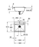 Grohe K700 Композитная мойка для кухни, графит (31651AP0)