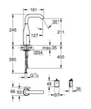 Змішувач для умивальника GROHE Essence E інфрачервоний 1/2, supersteel (36445DC0)