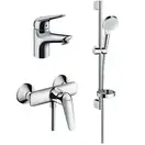 Набор смесителей для душа 3-в-1 Hansgrohe Novus (цвет - хром) (20180005)