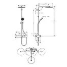 Hansgrohe Pulsify Showerpipe 260 Душова система, бронза (24220140)