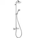 Душова система з термостатом Hansgrohe Croma Showerpipe 220 1jet EcoSmart 9 л/хв (колір - хром) 27188000