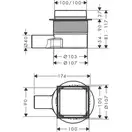 Hansgrohe RainDrain Point Душовий трап точковий, Matt Black (56249670)