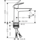 Смеситель для раковины 100 CoolStart Hansgrohe Logis Fine (цвет - хром), без донного клапана (71255000)