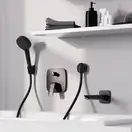Hansgrohe Logis Змішувач для ванни/душа, чорний матовий (71405670)