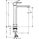 HANSGROHE Rebris S Змішувач для раковини 240, хром (72582000)
