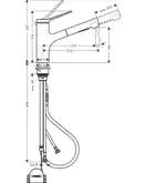 Hansgrohe Zesis M33 Змішувач кухонний, сталь (74803800)
