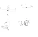 Paffoni Light Душова система прихованого монтажу, чорний (KITLIG010NO)