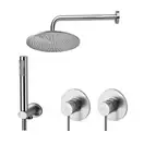 Paffoni Light Душова система прихованого монтажу, сталь (KITLIG010ST)