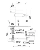 Смеситель для биде Paffoni Stick (цвет - хром), с донным клапаном (SK135HCR)