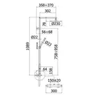 Душевая система с термостатом Paffoni Stell (цвет - сталь) (ZCOL500AC)