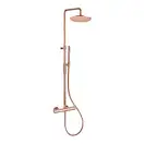 Душова система Paffoni Light, з термостатом, верхня лійка 300 мм, Brushed Copper (ZCOL646KLIQRMSP)