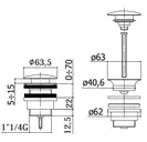 Донный клапан Clic-Clac Paffoni Light (цвет - чёрный матовый) (ZSCA050NO)