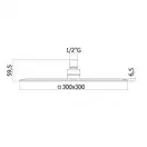 Верхний душ Paffoni ZANZIBAR “Quadro" 300 х 300 х h6,5 мм (ZSOF096CR)