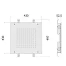Верхний душ 430 х 430 х h51.5 мм Paffoni NEW YORK “Quadro” (цвет - хром) (ZSOF300CR)