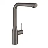 Змішувач для кухні Grohe Essence одноважільний з висувною лійкою, hard graphite (30504A00)