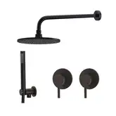 Paffoni Light Душевая система скрытого монтажа, черный (KITLIG010NO)