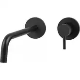 Змішувач для умивальника Paffoni Light, настінний, вилив 24.8 см, Brushed Black Nickel (LIG007NKNSP70)