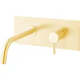 Змішувач для умивальника Paffoni Light, настінний, вилив 12.3 см, HoneyGold (LIG104HG)