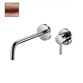 Змішувач для умивальника настінний Paffoni Light, вилив 17,8 см, Brushed Copper (LIG105RMSP70)