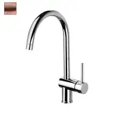 Змішувач для кухні Paffoni Light, з поворотним виливом, Brushed Copper (LIG280RMSP)