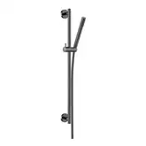 Душовий гарнітур Paffoni Light LIFE на штанзі з ручним душем, шлангом 1500 мм, Mercury Grey (ZSAL135MG)