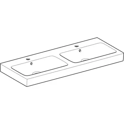 Умивальник підвісний Geberit iCon, подвійний, 120x48.5, білий (124120000)