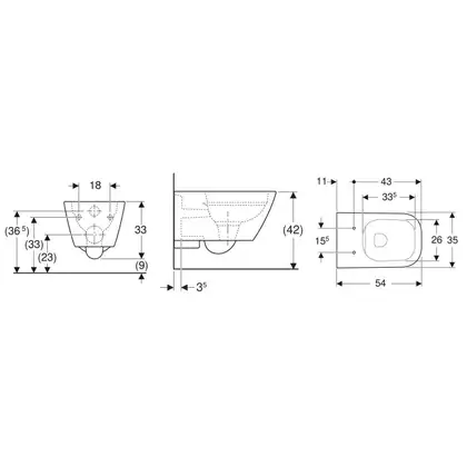 Geberit SMYLE SQUARE унитаз подвесной Rimfree, воронкоподобный, закритая форма (500.208.01.1) Geberit SMYLE SQUARE унитаз подвесной Rimfree, воронкоподобный, закритая форма (500.208.01.1)