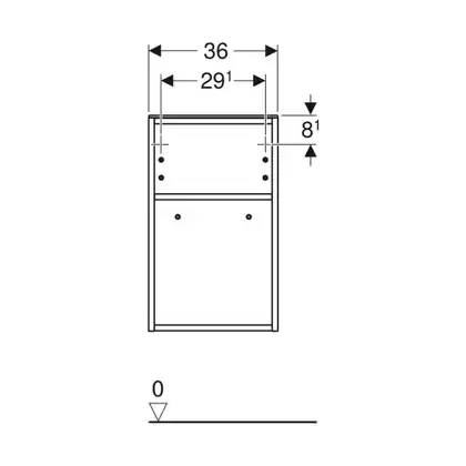 Шкафчик без дверей 36 х 29,9 х h60 см Geberit Smyle Square (500.358.JK.1)