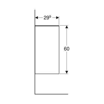 Шкафчик без дверей 36 х 29,9 х h60 см Geberit Smyle Square (500.358.JK.1)