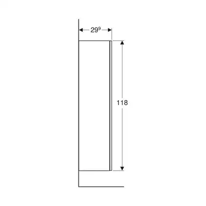 Пенал 36 х 29,9 х h118 см Geberit Smyle Square (500.361.JK.1)