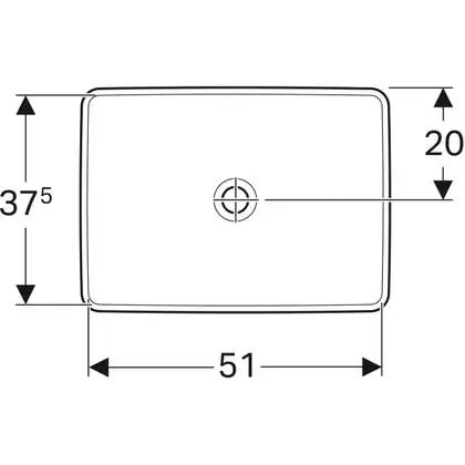 Geberit VariForm Раковина вбудована 55x40 см, біла (500.739.01.2)