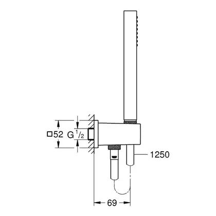 Душевая система скрытого монтажа Grohe Eurocube (цвет - хром) (234090SB)