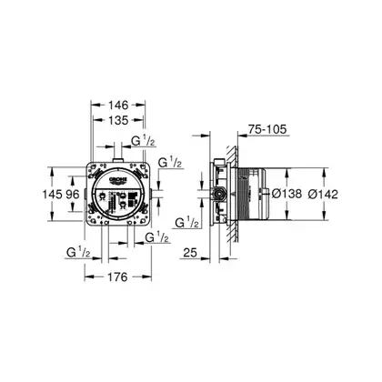 Душова система Grohtherm Cube (26405SC3), Grohe