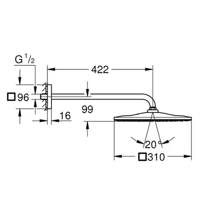 Душова система Grohtherm Cube (26405SC3), Grohe