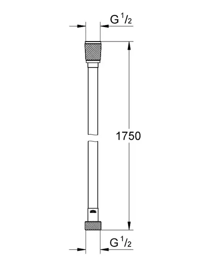 Душовий шланг Grohe Silverflex 1750 мм, чорний матовий (28388KF1)